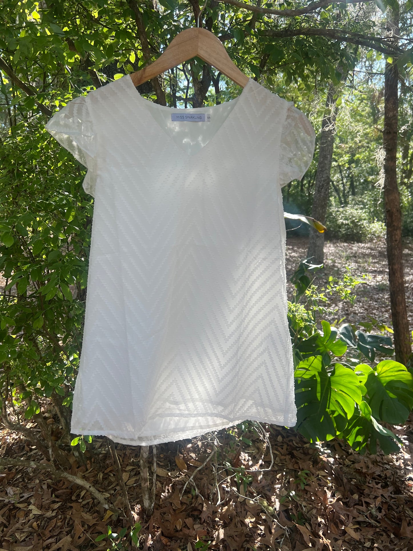 Ivory Petal Flutter Blouse