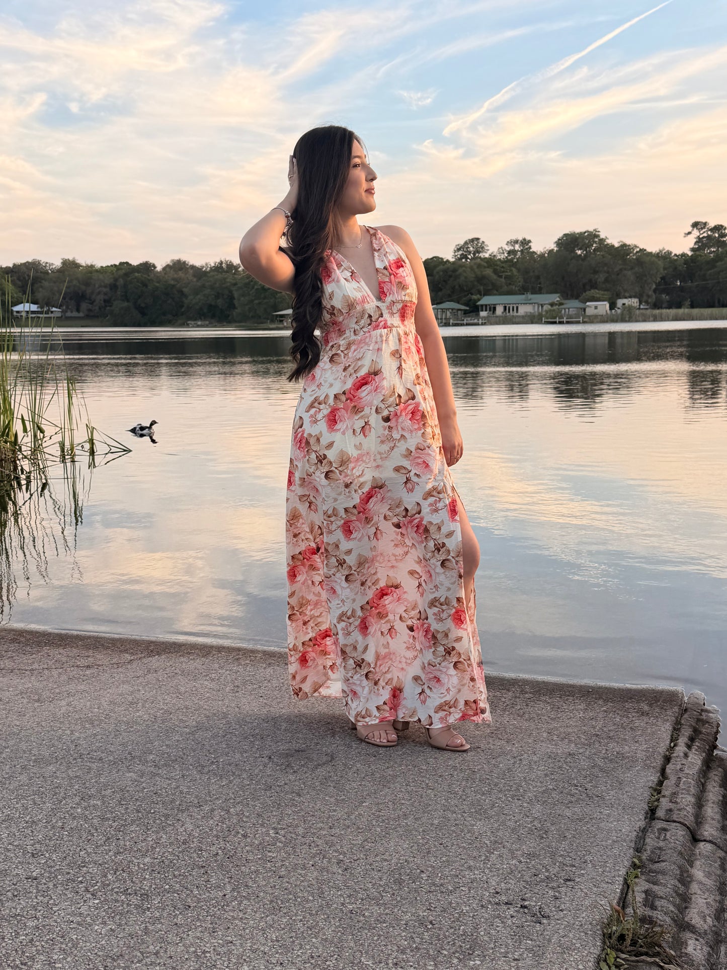 Golden Hour Blossom Maxi