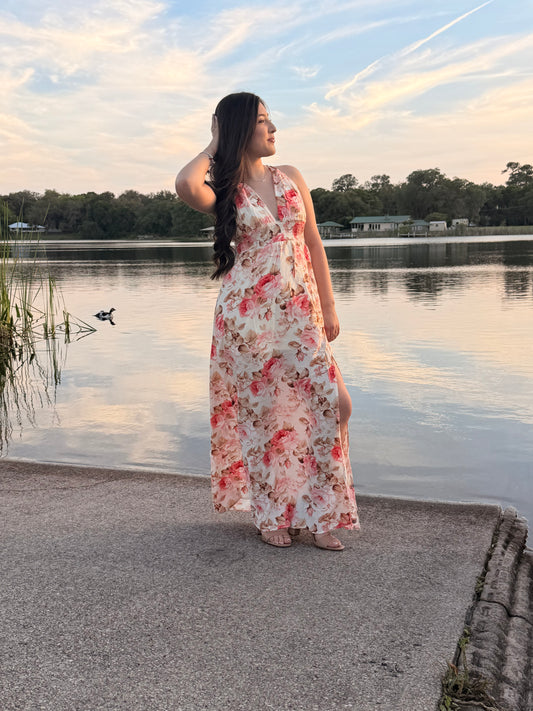 Golden Hour Blossom Maxi