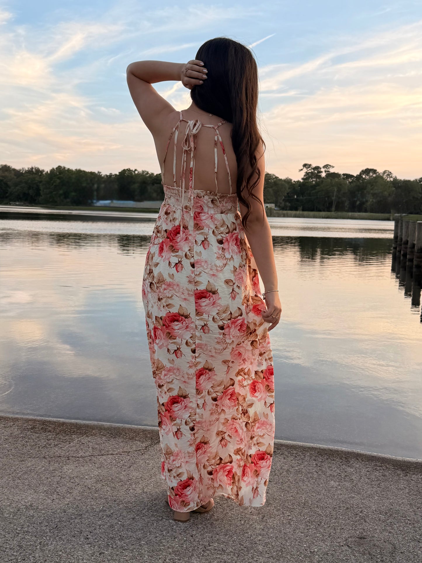 Golden Hour Blossom Maxi