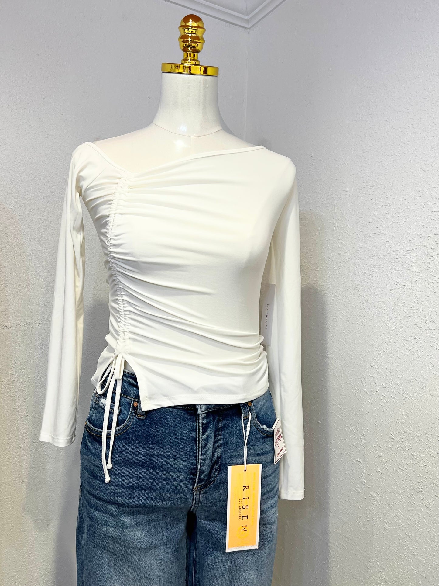 Winter White Glam Top