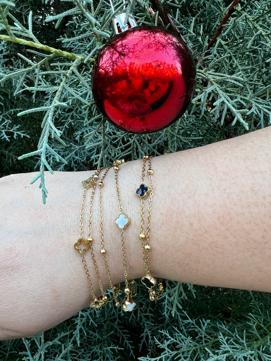 Luxe Clover Charm Bracelet