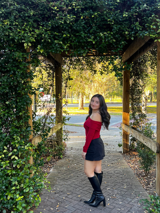 Red Velvet Off Shoulders