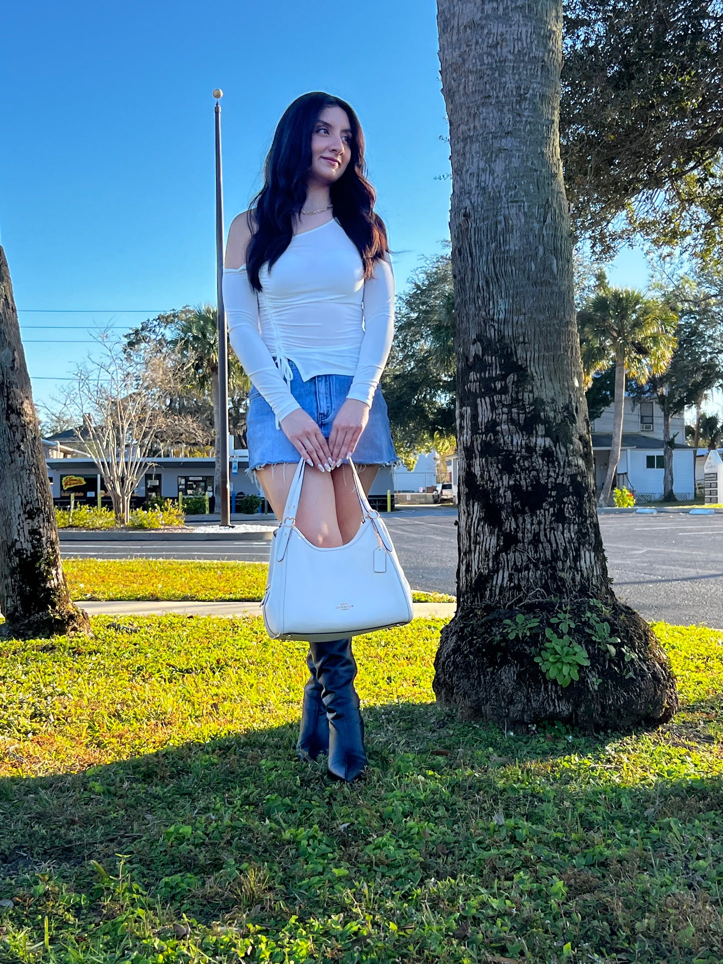 Winter White Glam Top